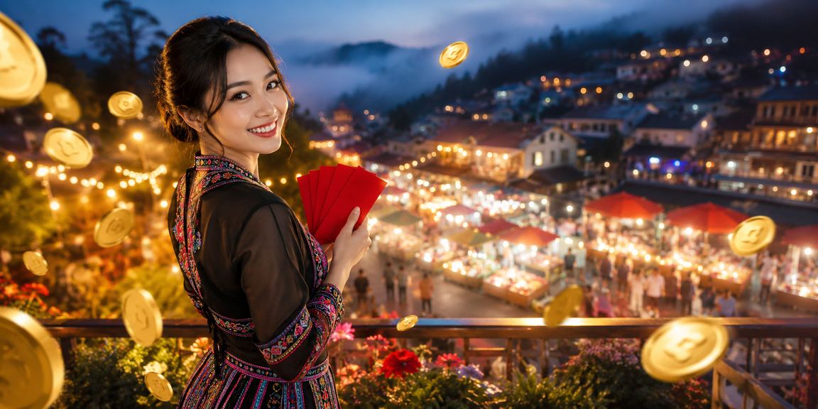 Người dùng Sapa tham gia chương trình thưởng đặc biệt tại chợ đêm với phong bao đỏ